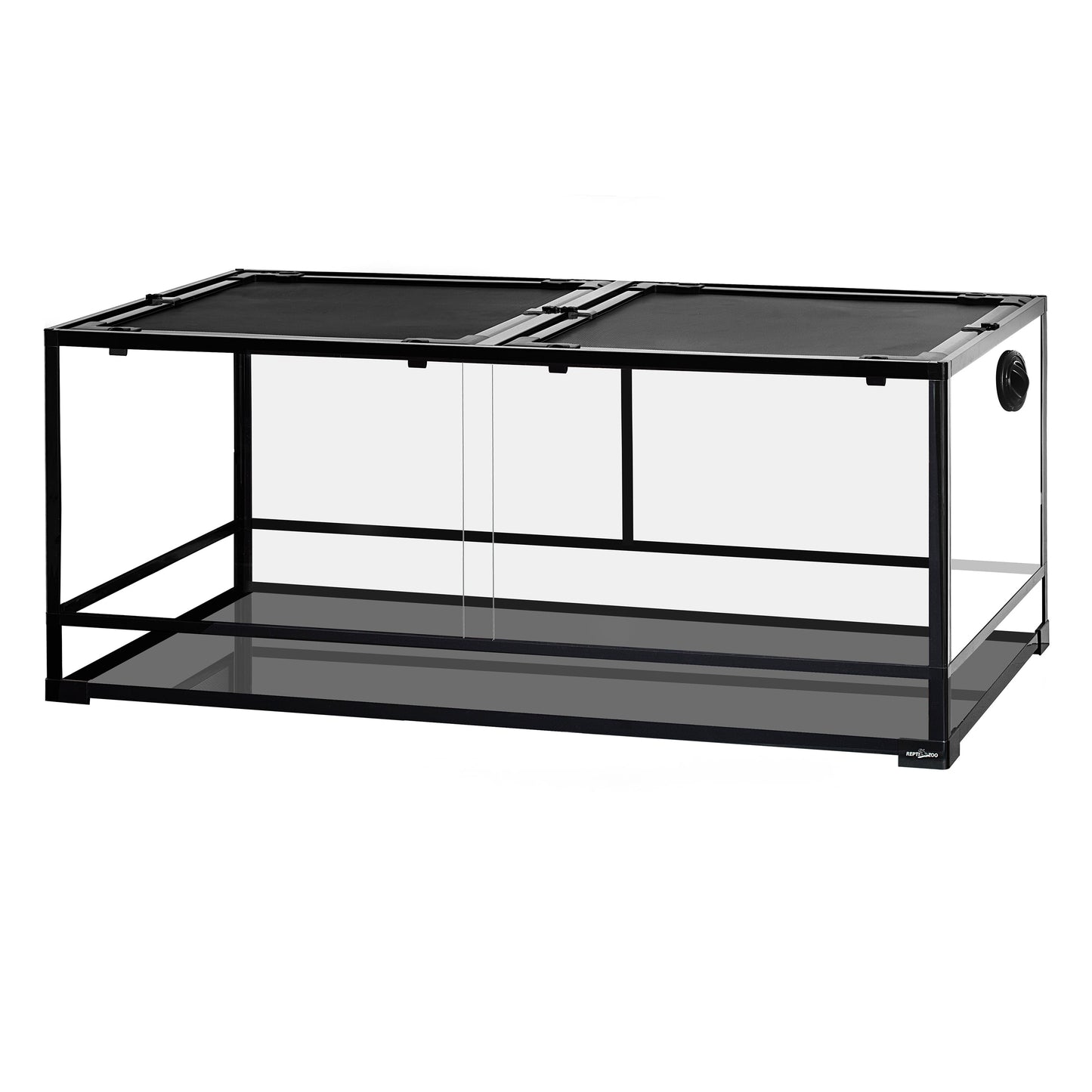 90Gallon Reptile Large Terrarium Upgrade Glass Front Opening Tank Sliding Door with Screen Ventilation Reptile Terrarium about 48" X 24" X 18"(Knock-Down)