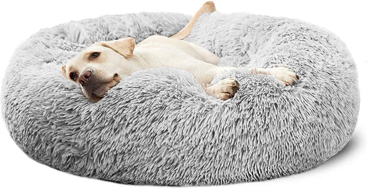 Calming Donut Dog Beds Cuddler, Dog Beds for Medium Large Dogs, Indoor Dog Calming Beds Large,30''