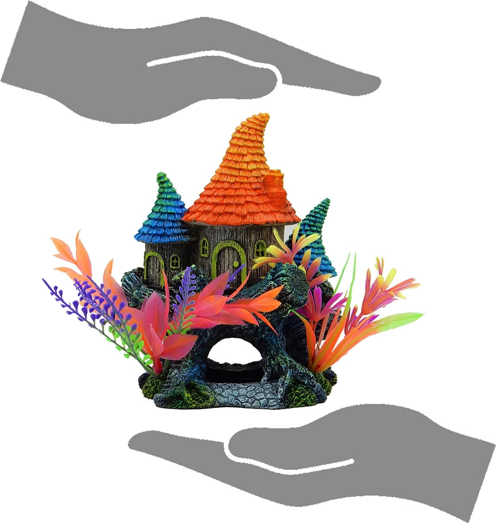 Elf House Aquarium Ornament - Multicolor