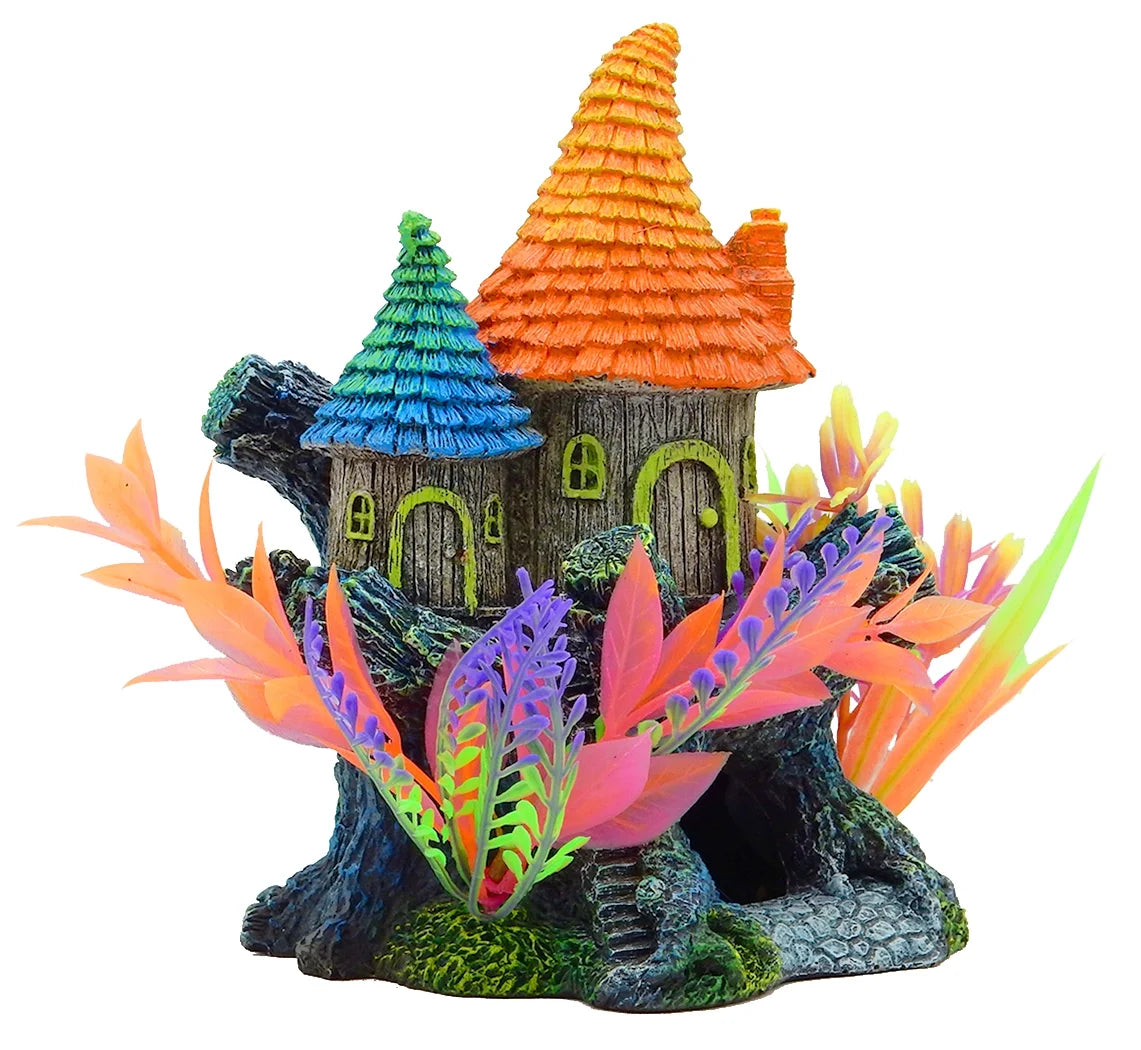 Elf House Aquarium Ornament - Multicolor