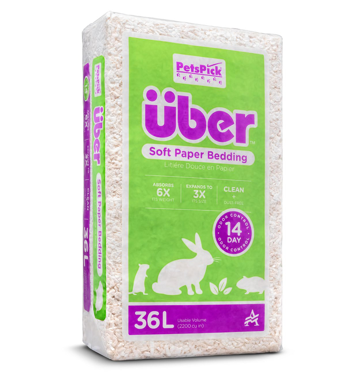 36L White Uber Pet Bedding, Hamster, Rabbit, Rat