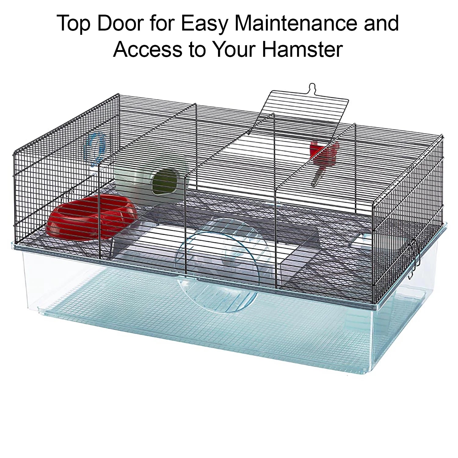 Favola Hamster Cage Includes Free Water Bottle, Exercise Wheel, Food Dish & Hamster Hide-Out Large Hamster Cage Measures 23.6L X 14.4W X 11.8H-Inches & Includes 1-Year Manufacturer'S Warranty