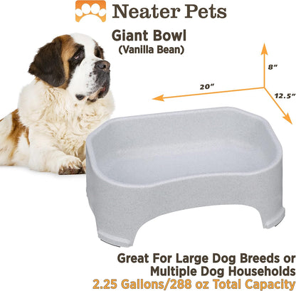 Giant Bowl - Extra Large Water Bowl for Dogs - Perfect for Outdoors (2.25 Gallon Capacity, 288 Oz) - Vanilla Bean