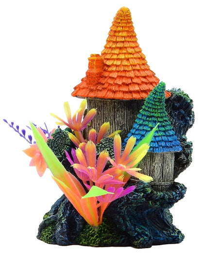 Elf House Aquarium Ornament - Multicolor