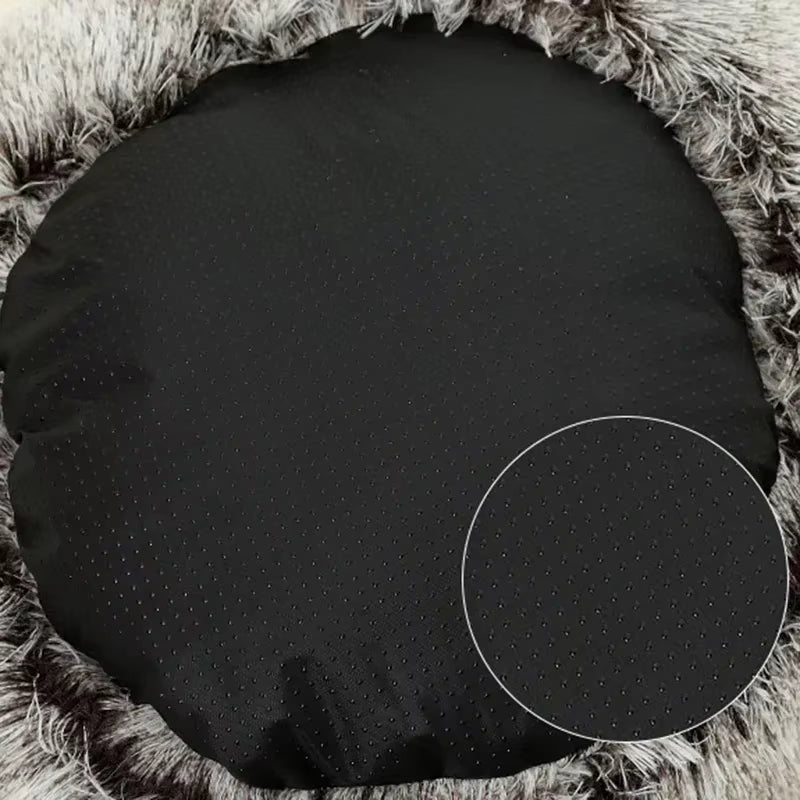 2 in 1 Winter Soft Plush Pet Bed with Cover round Cat Bed Pet Mattress Warm Cat Dog Sleeping Nest Cave for Small Dogs Kitten