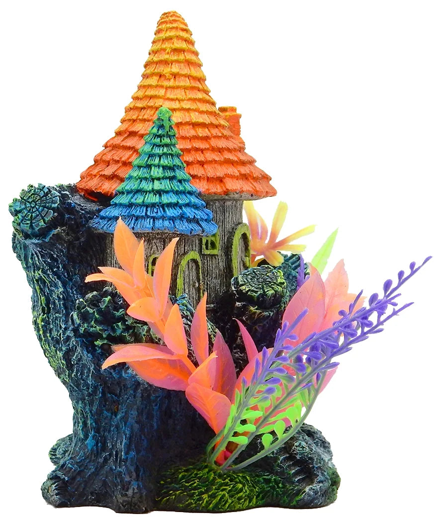 Elf House Aquarium Ornament - Multicolor