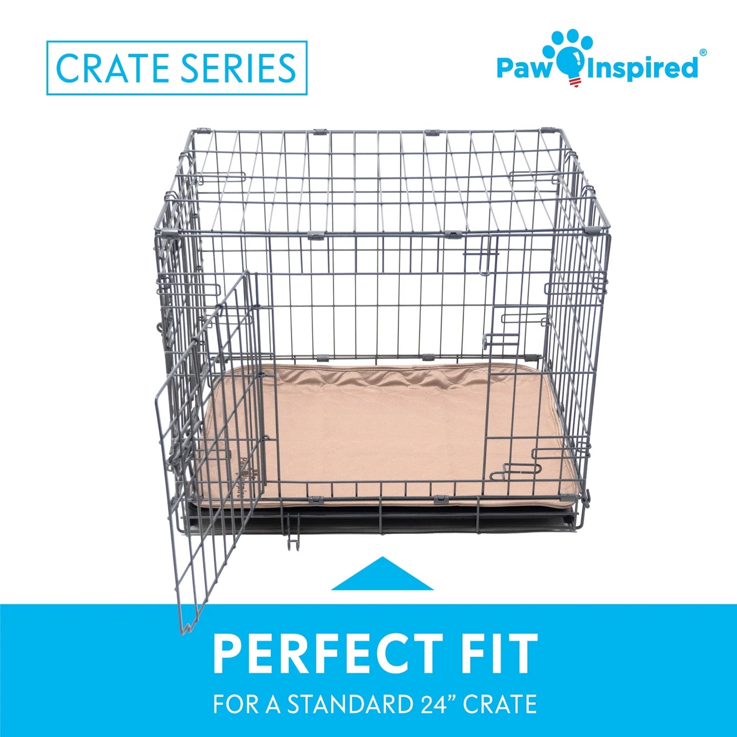 2Ct  Dog Crate Pads Mats Size 24X18” for Use with 24” Kennel and Crate | Washable Waterproof Dog Pee Pads