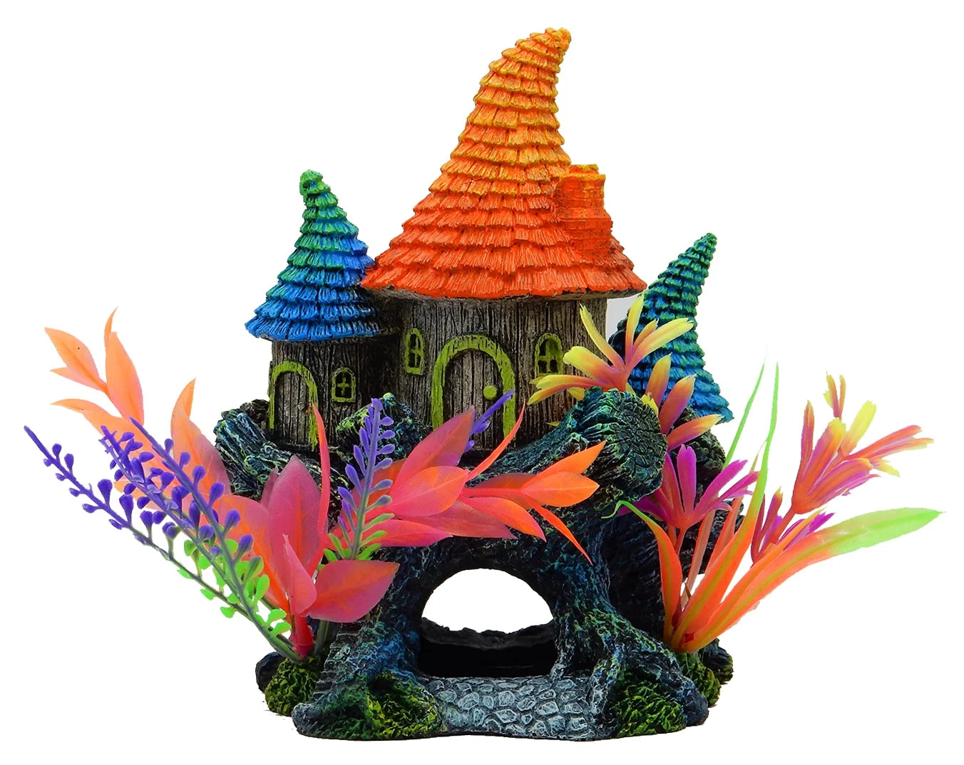 Elf House Aquarium Ornament - Multicolor